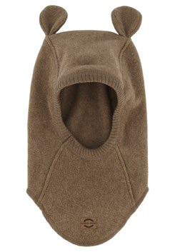 Mikk-Line Baumwollfleece-Vollgesichtsmaske mit Ohren – Melange Denver